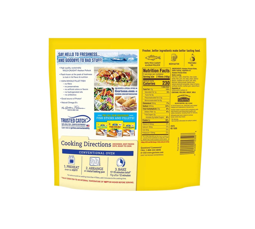 Gorton's Beer Battered Fish Fillets - 图片 3